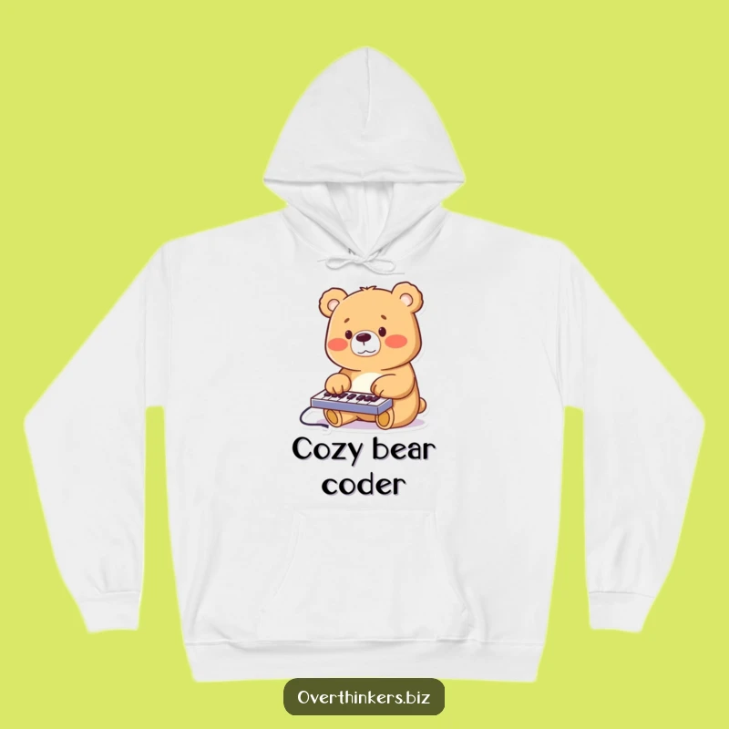 Funny Bear Keyboard Hoodie - Cozy & Hilarious Techie Sweatshirt Gift!