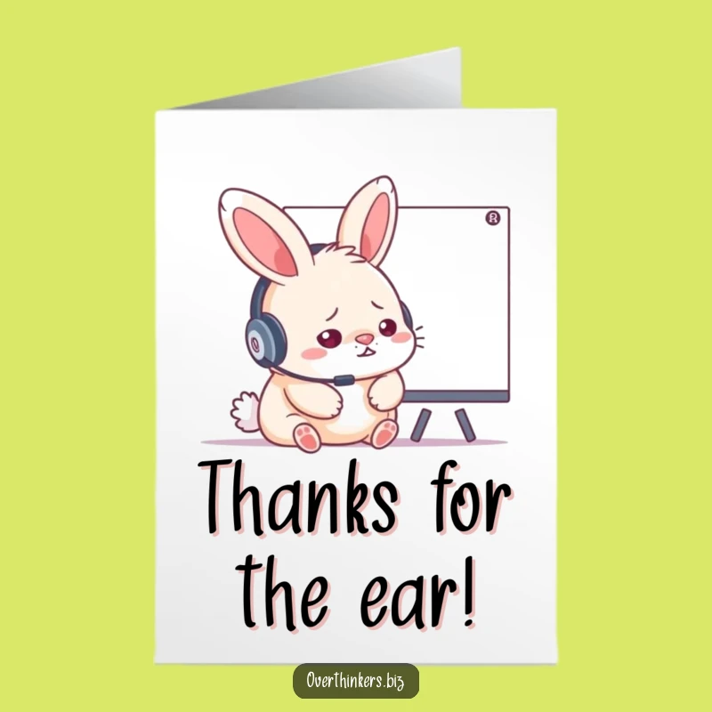 Free Printable Thank You Card: Stressed Rabbit, Hilarious Downloadable Appreciation Gift