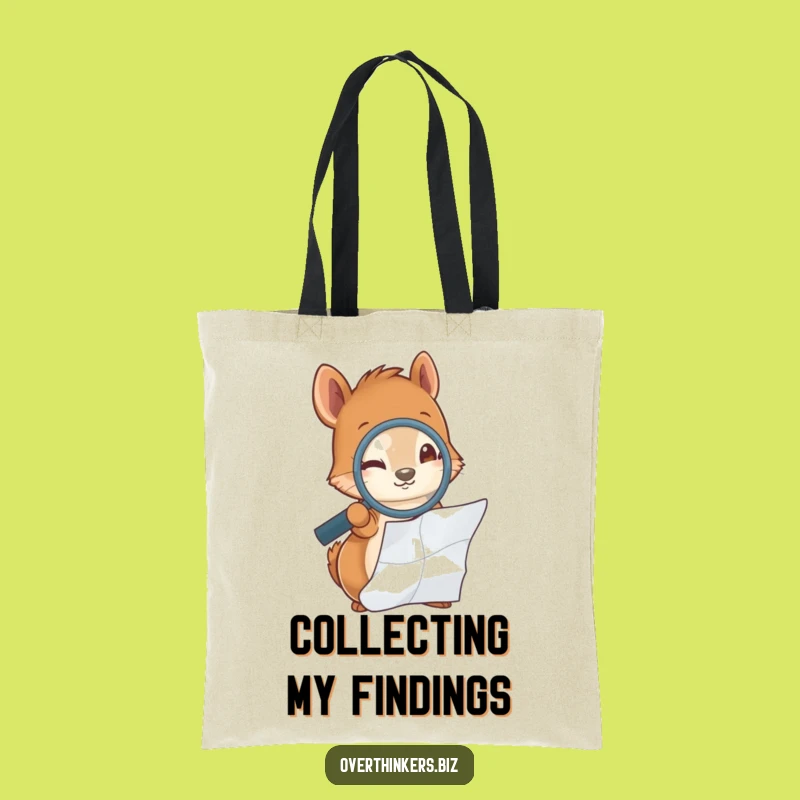 Funny Squirrel Magnifying Glass Tote Bag - Hilarious Investigator Carry-All Gift!